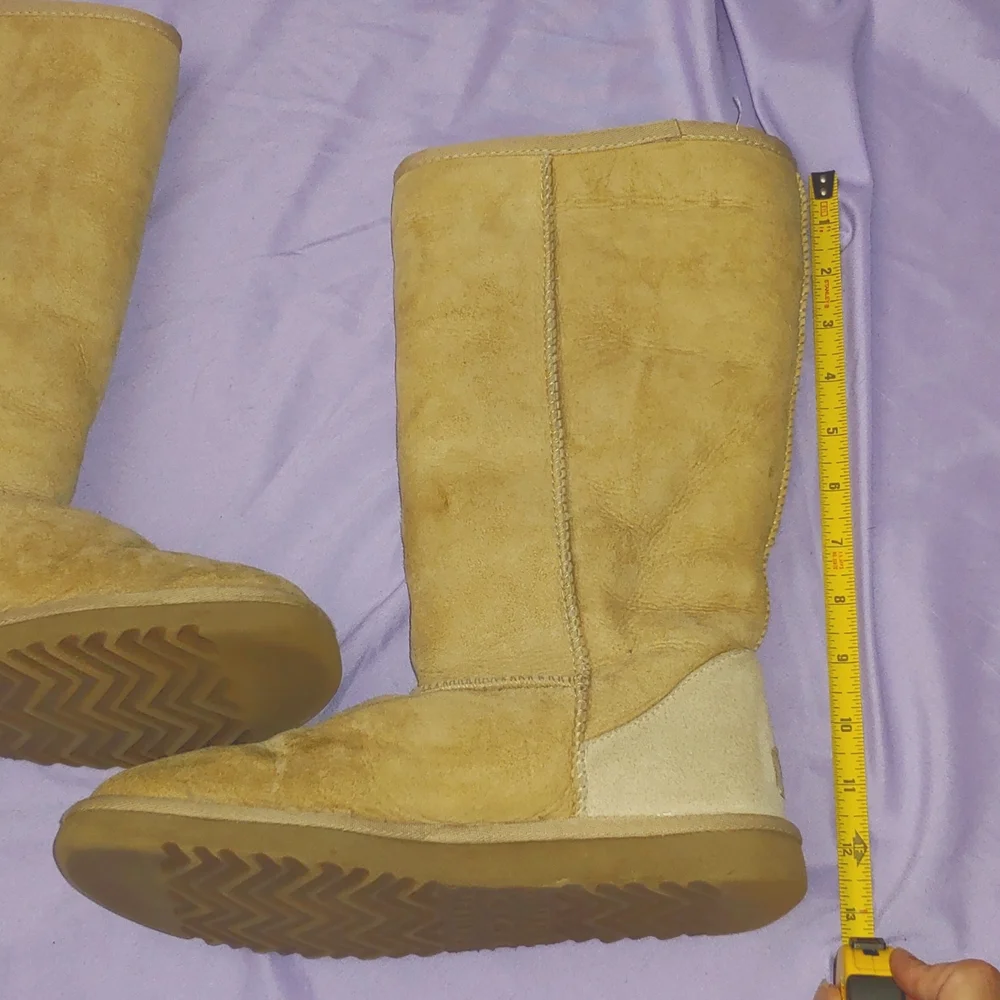 EUC UGG CLASSIC TALL TAN BOOTS * SIZE 8W * UGG BOOTS * FOLDABLE * KNEE HIGH - Picture 12 of 12